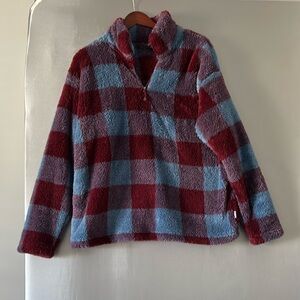 Eddie Bauer quarter zip Sherpa jacket